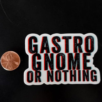 gastro gnome or nothing sticker size comparison