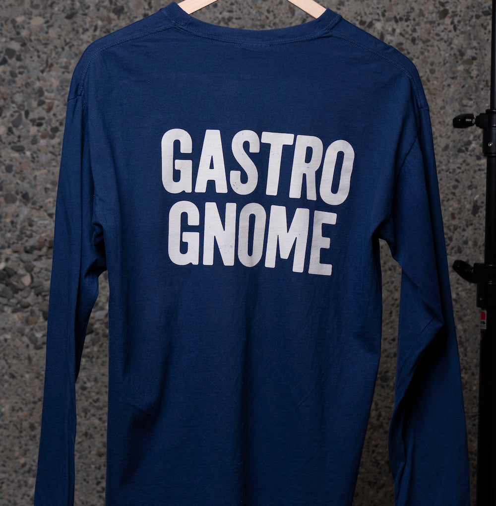 blue longsleeve t shirt gastro gnome