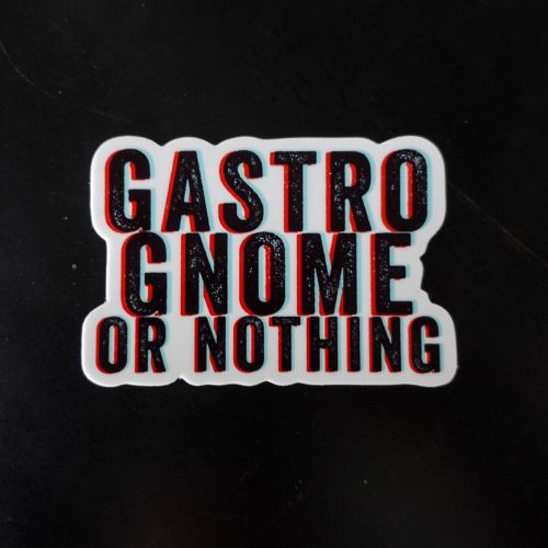 gastro gnome or nothing sticker